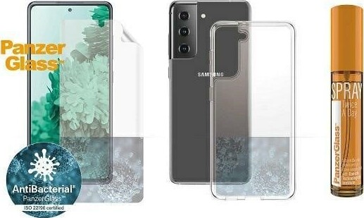 Panzerglass - Galaxy S21 - 3-I-1 Cover Tpu Spray Sæt - Gennemsigtig