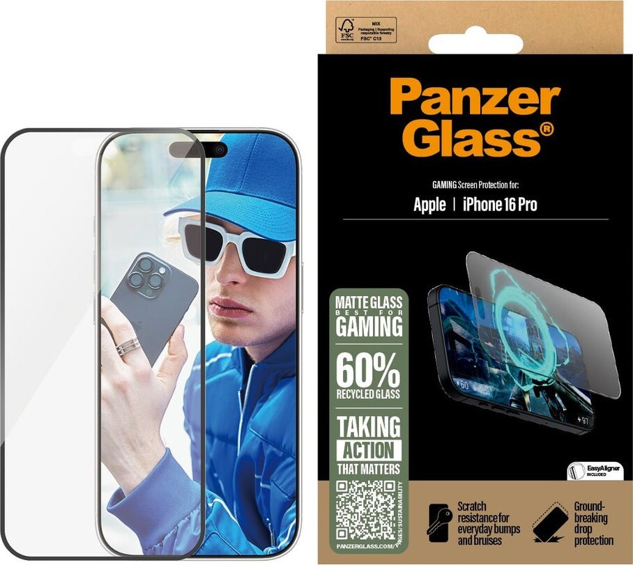 Panzerglass - Iphone 16 Pro - Gaming Skærmbeskyttelse - Ultra Wide