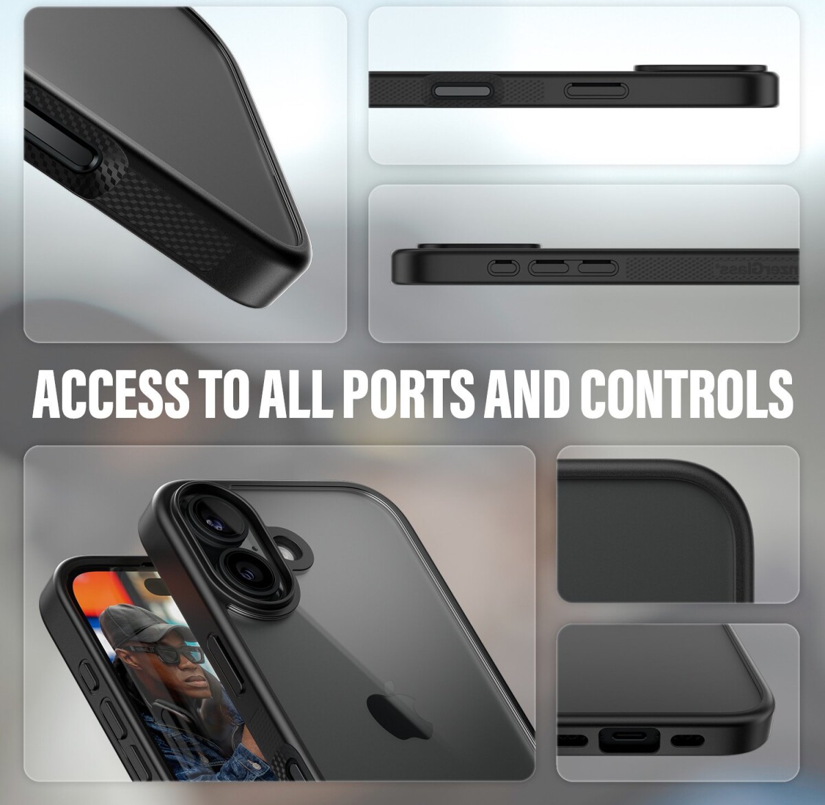 Panzerglass - Hardcase Cover - Iphone 16 - Sort