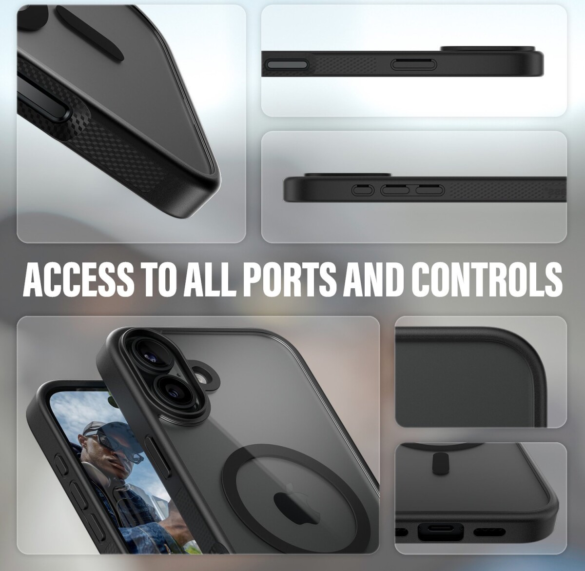 Panzerglass - Hardcase Magsafe Cover - Iphone 16 Plus - Sort
