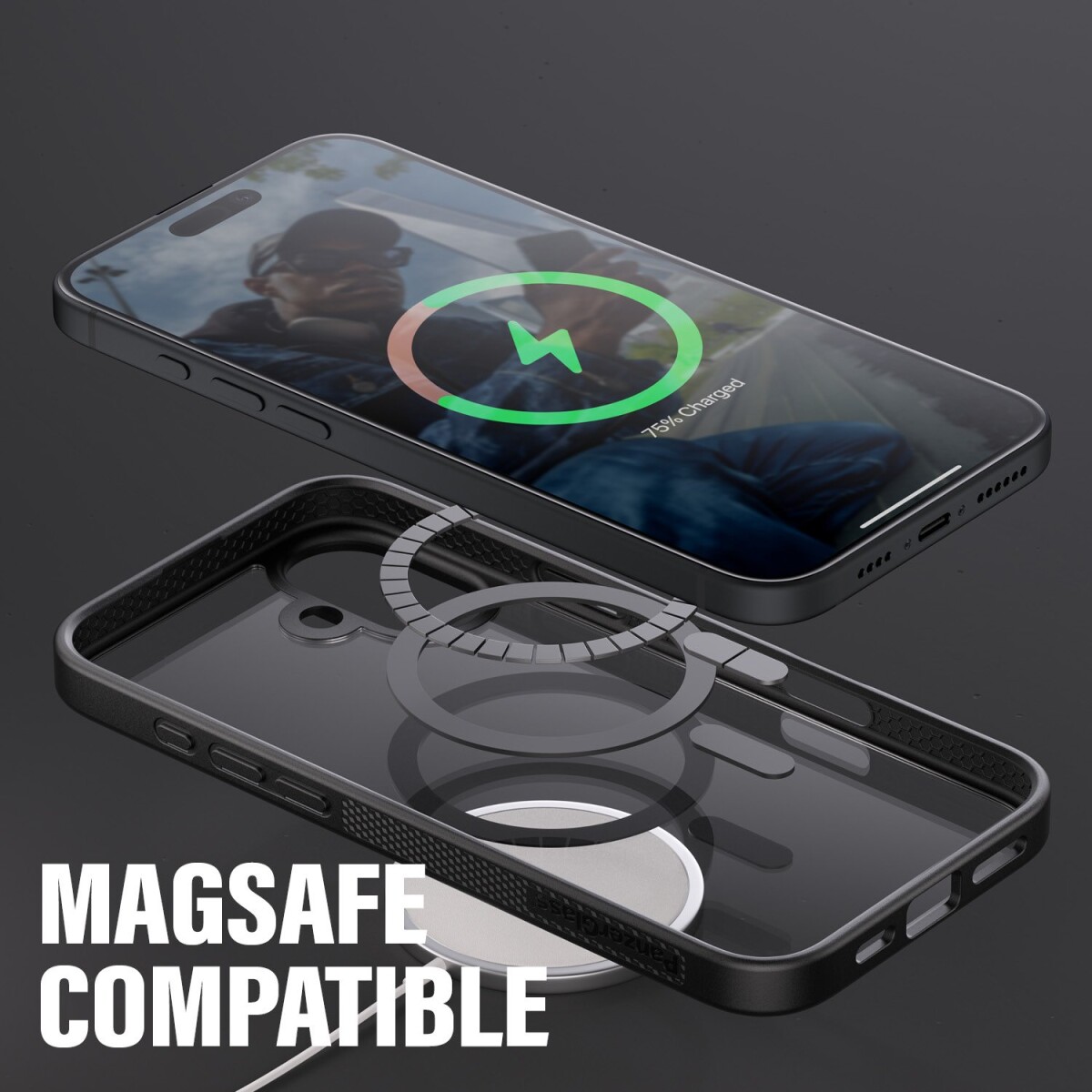 Panzerglass - Hardcase Magsafe Cover - Iphone 16 Plus - Sort