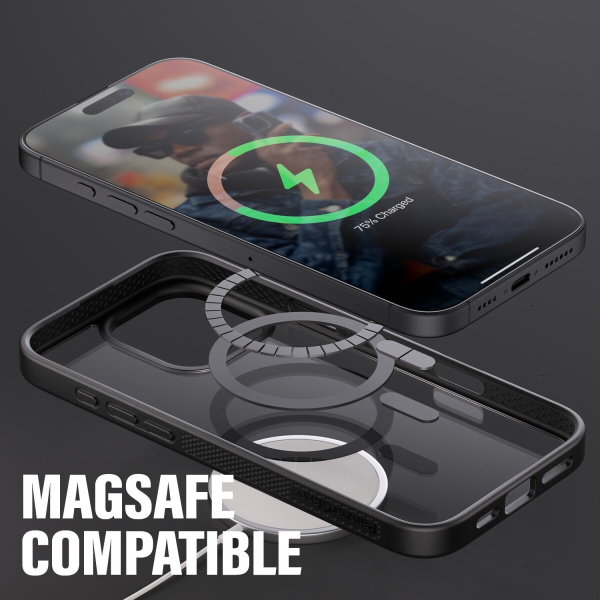 Panzerglass - Hardcase Magsafe Cover - Iphone 16 Pro Max - Sort