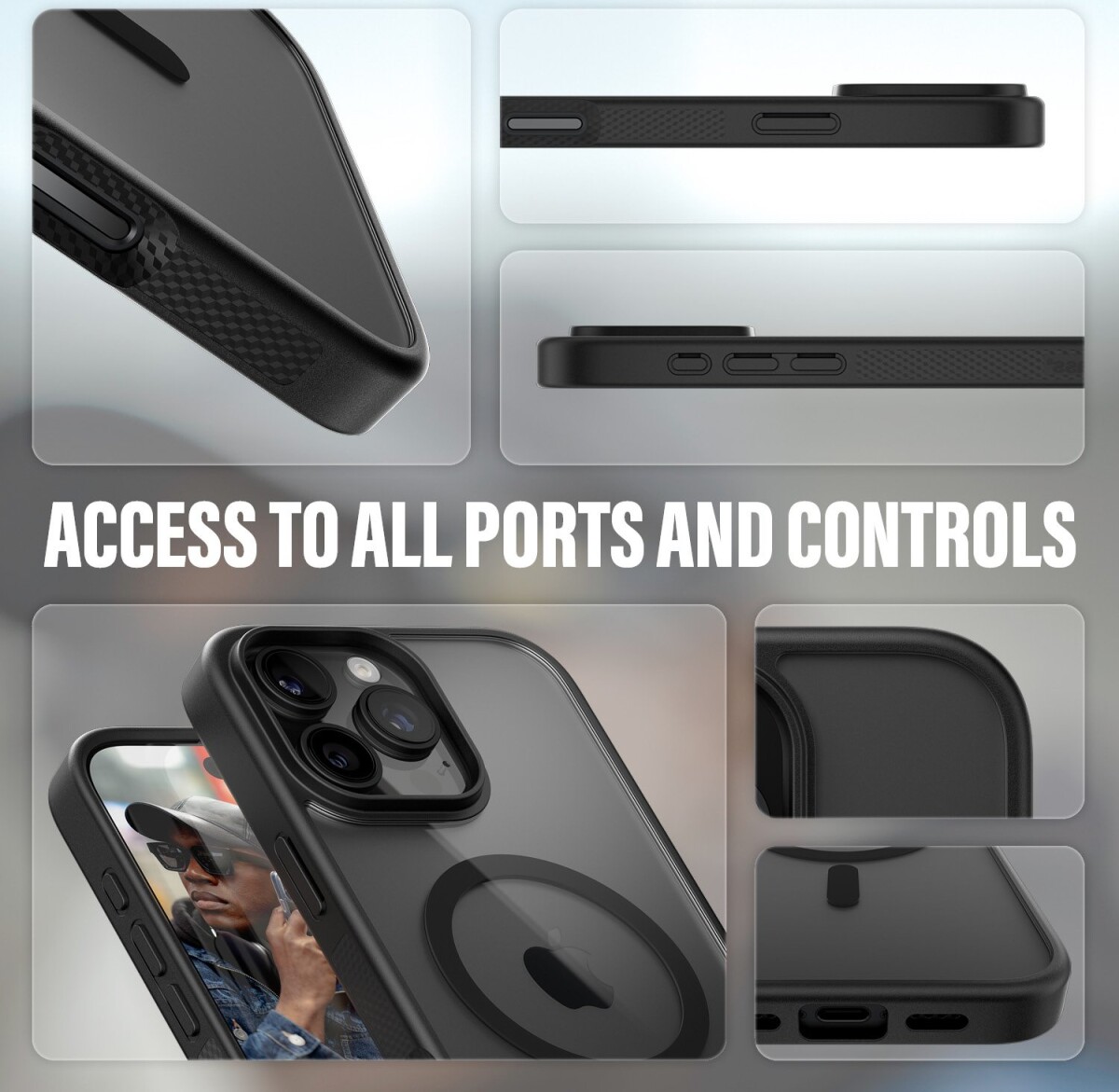 Panzerglass - Hardcase Magsafe Cover - Iphone 16 Pro Max - Sort