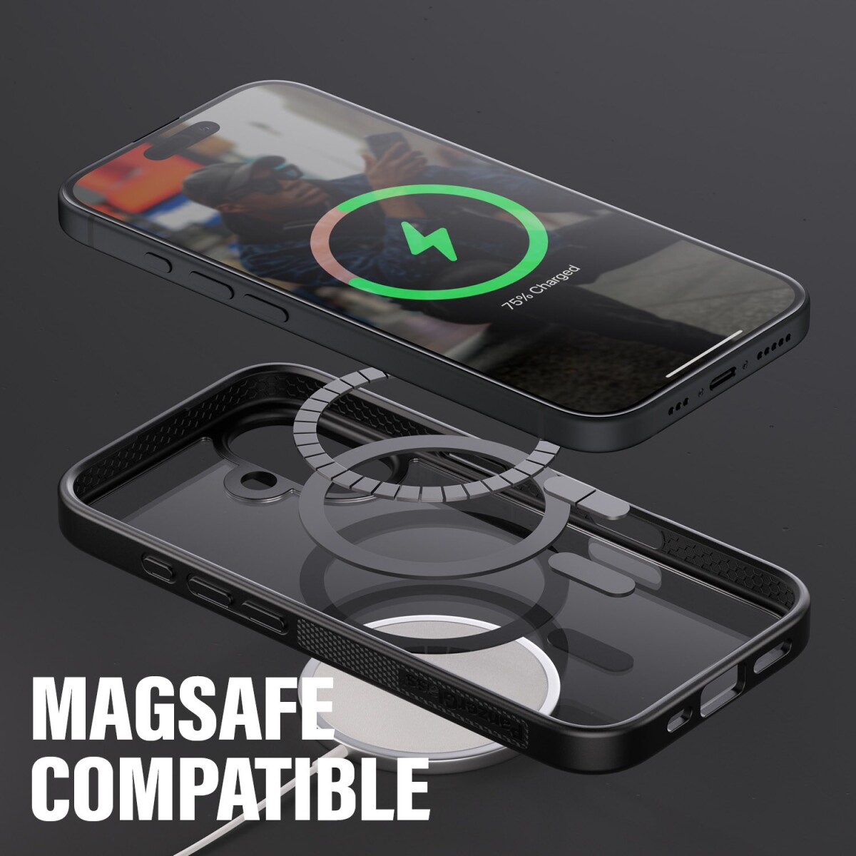 Panzerglass - Hardcase Magsafe Cover - Iphone 16 - Sort