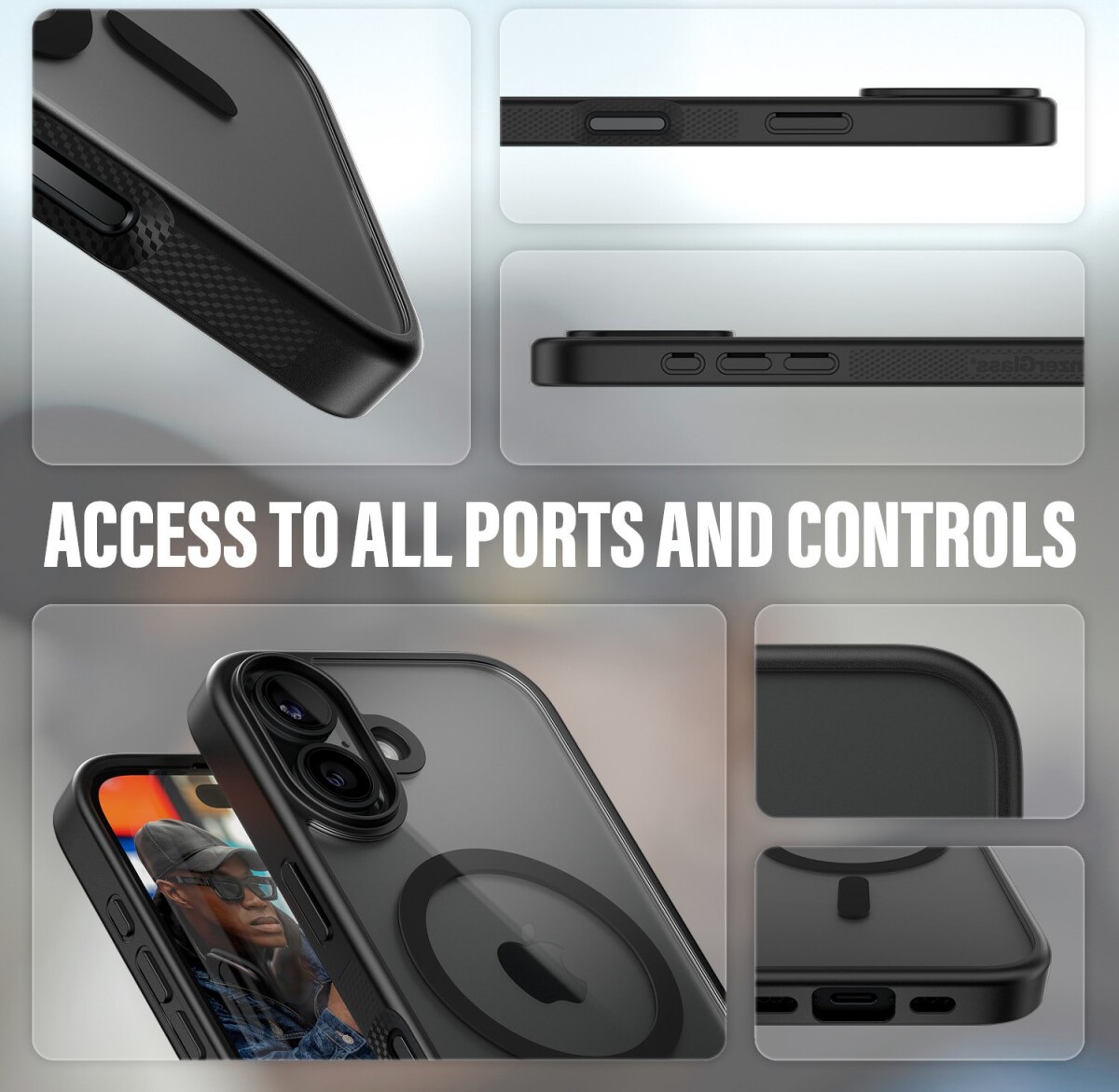 Panzerglass - Hardcase Magsafe Cover - Iphone 16 - Sort