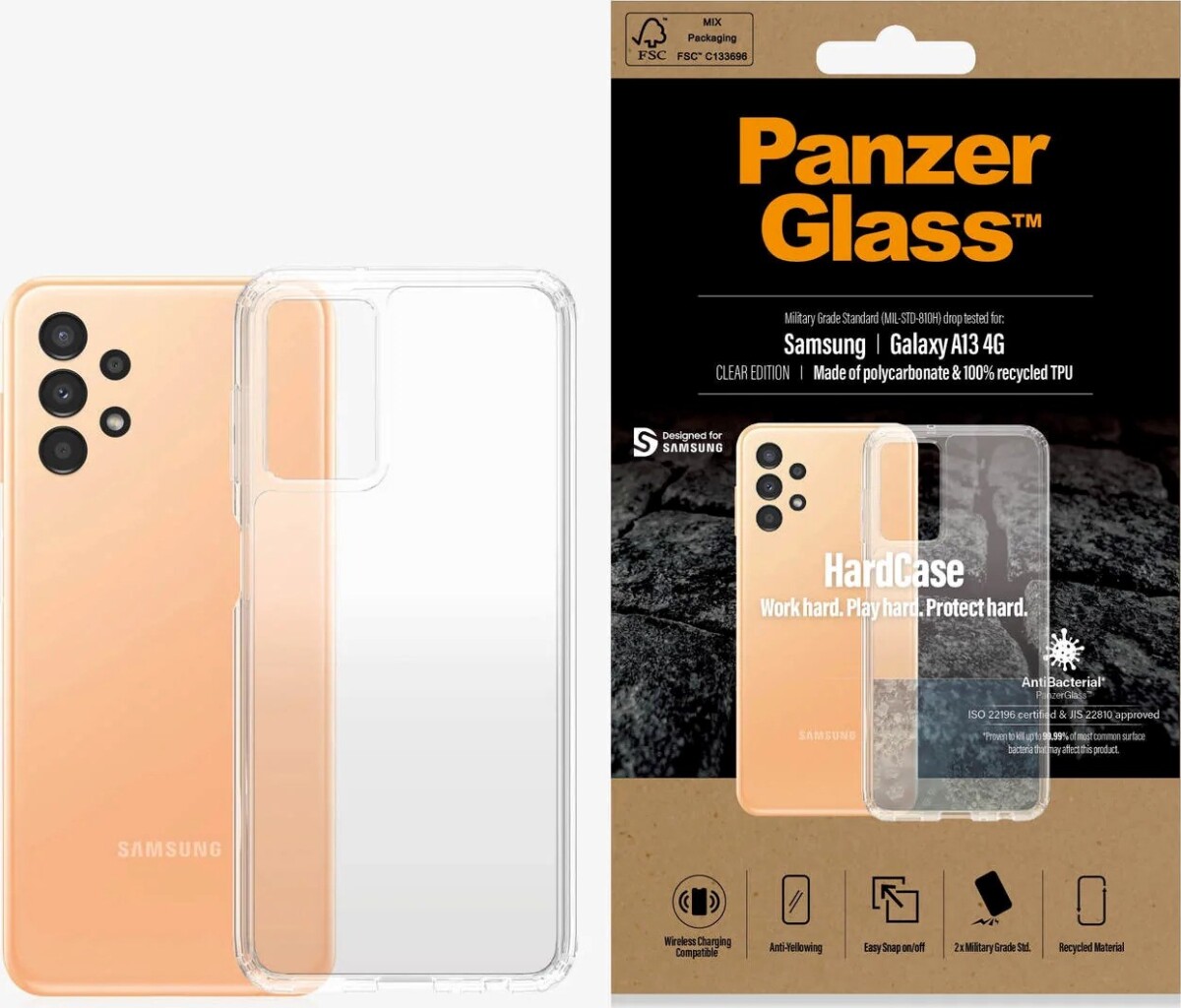 Panzerglass - Samsung A13 5G - Hardcase Cover - Gennemsigtig