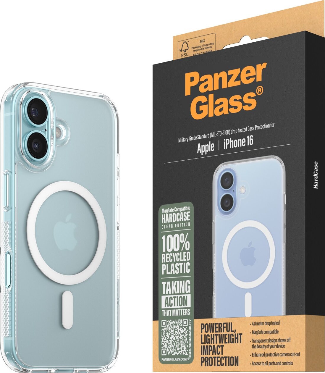 Panzerglass - Hardcover Magsafe - Iphone 16 - Hvid