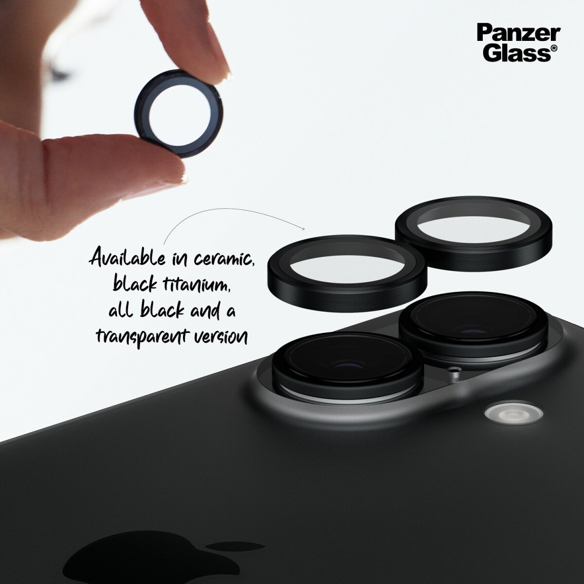 Panzerglass - Iphone 1616 Plus - Hoops Linse Beskytter - Sort