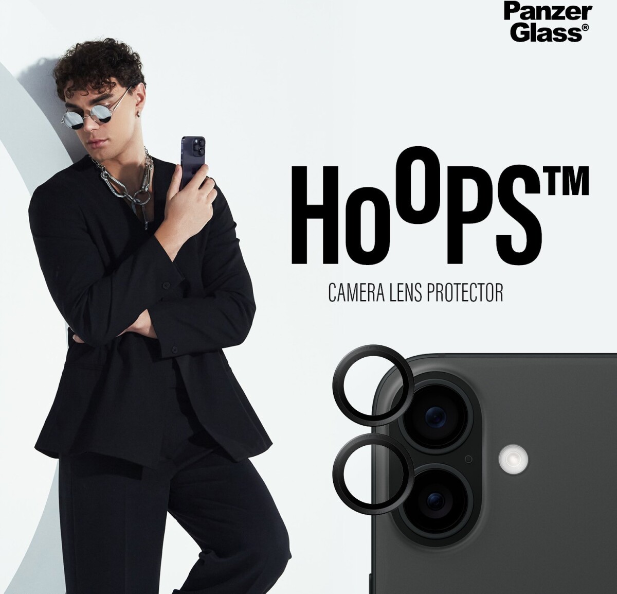 Panzerglass - Iphone 1616 Plus - Hoops Linse Beskytter - Sort