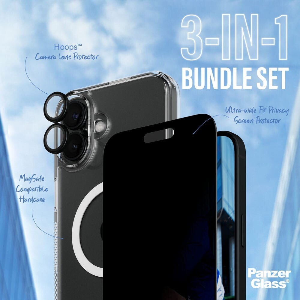 Panzerglass - Iphone 16 Plus 67 - 3-I-1 Privacy Cover Sæt