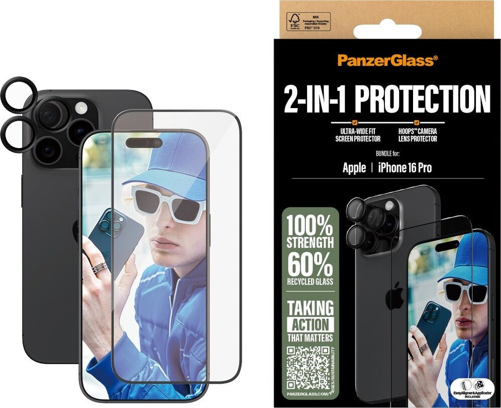 Panzerglass - Iphone 16 Pro 63 - 2-I-1 Cover Beskyttelsessæt