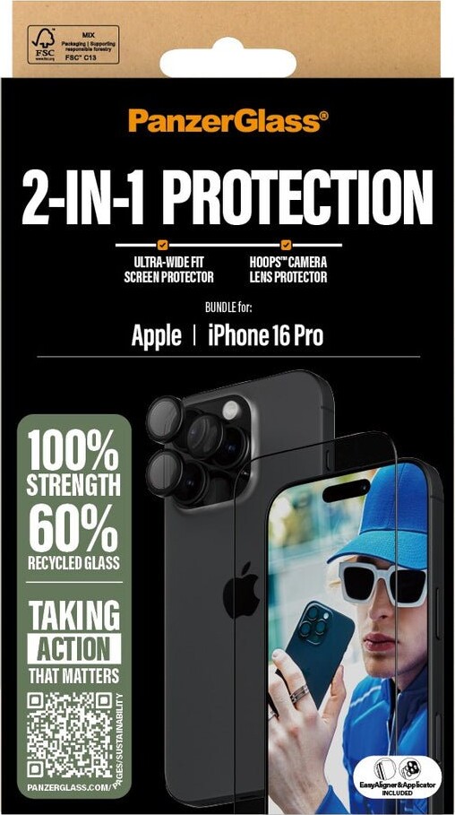Panzerglass - Iphone 16 Pro 63 - 2-I-1 Cover Beskyttelsessæt