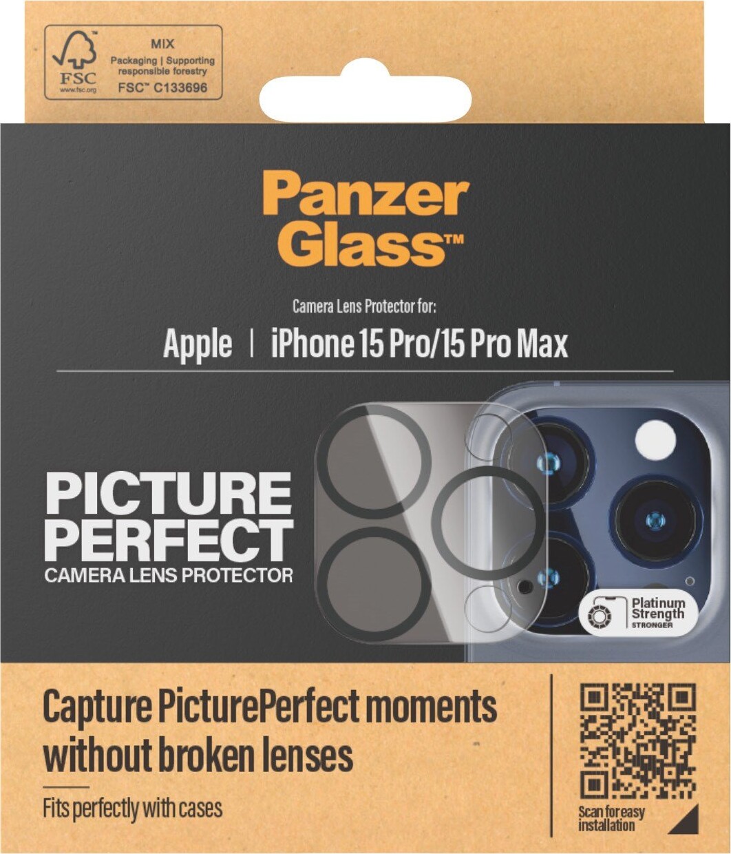 PanzerGlass PicturePerfect Camera Lens Protector for 15 Pro Max- Clear