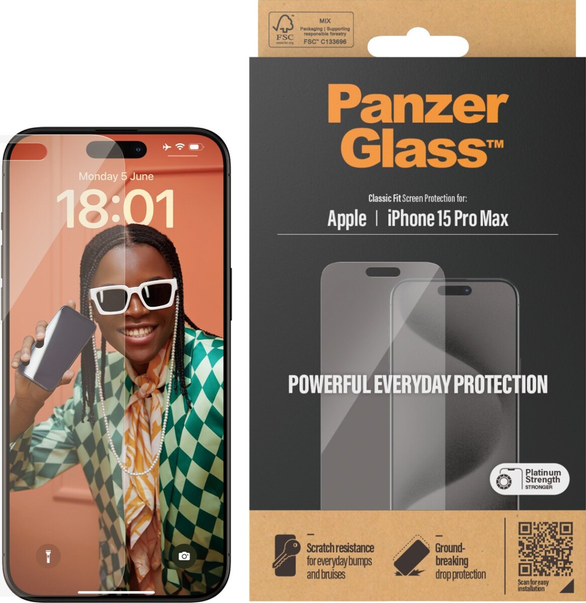 Panzerglass - Iphone 15 Pro Max - Skærmbeskyttelse