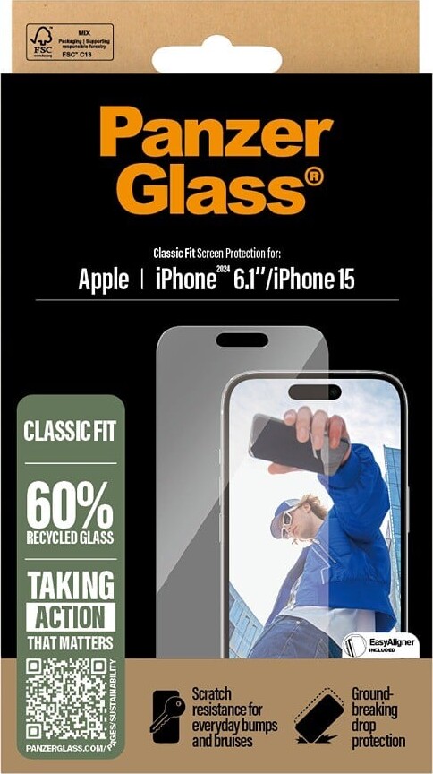 Panzerglass - Iphone 16 - Skærmbeskyttelse - Classic