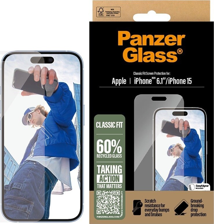 Panzerglass - Iphone 16 - Skærmbeskyttelse - Classic