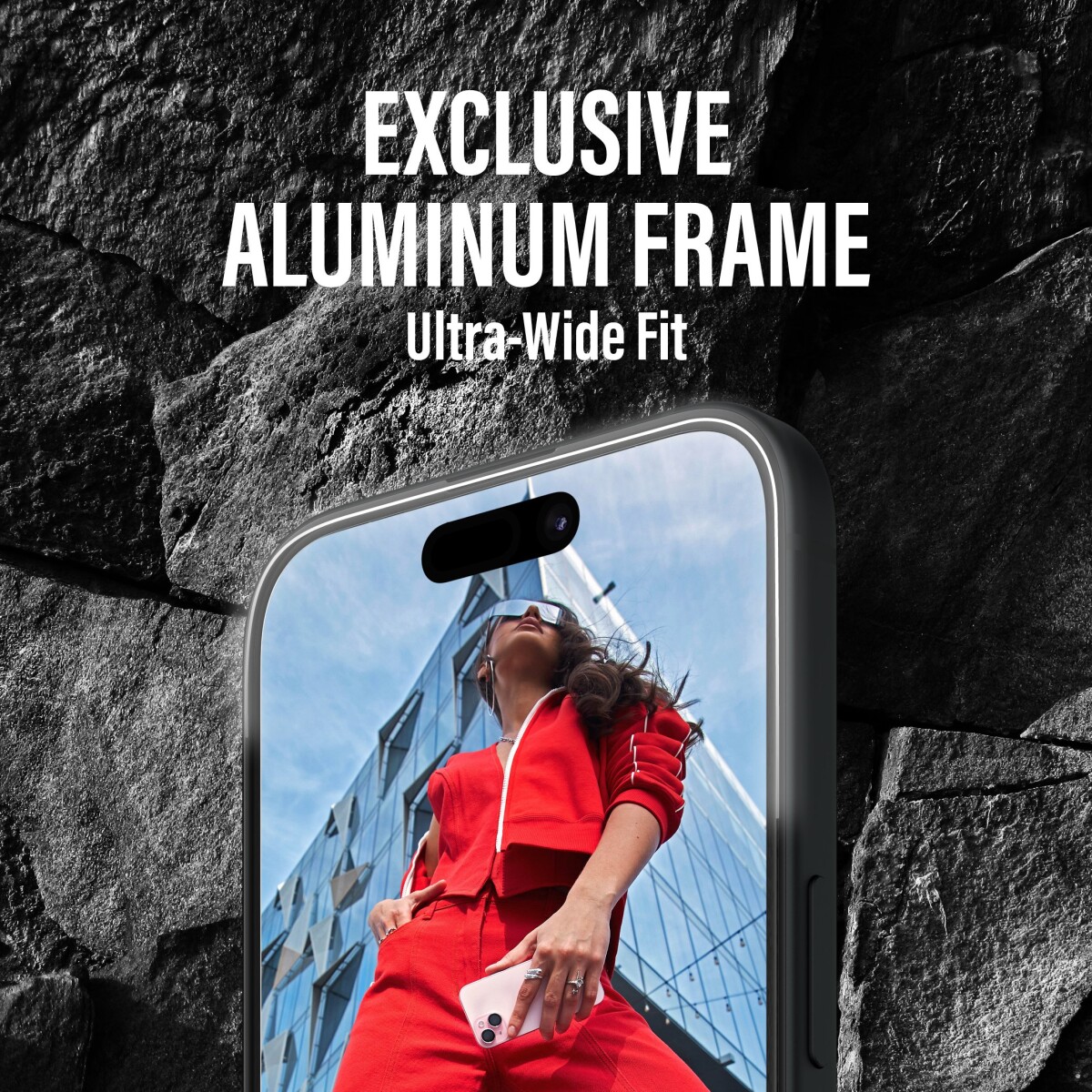 Panzerglass - Iphone 16 Pro - Skærmbeskyttelse - Alu Frame - Ultra Wide