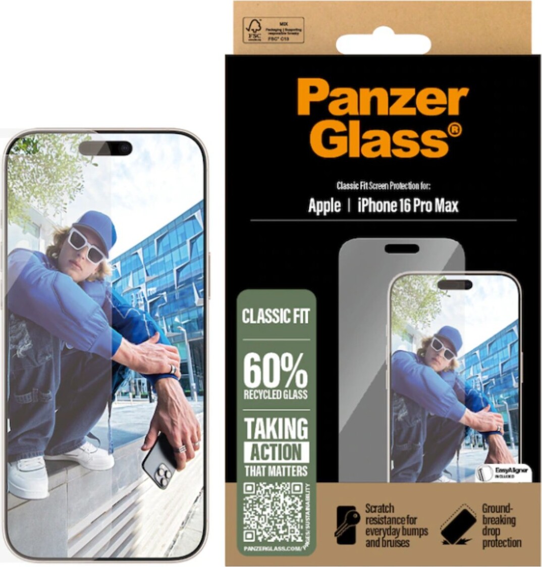 Panzerglass - Iphone 16 Pro Max - Skærmbeskyttelse - Classic