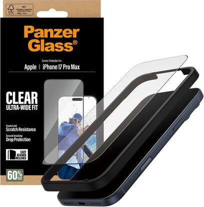 Panzerglass - Iphone 17 Pro Max - Clear Ultra-Wide Fit - Skærmbeskyttelse