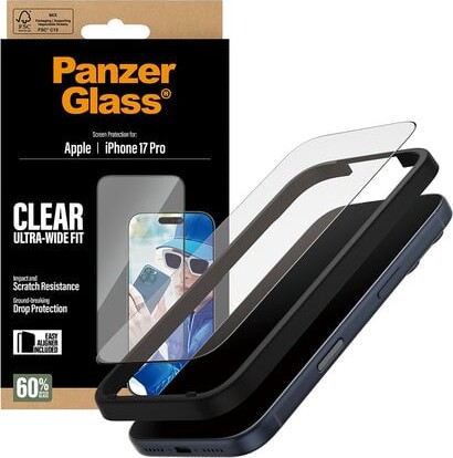 Panzerglass - Iphone 17 Pro - Clear Ultra-Wide Fit - Skærmbeskyttelse