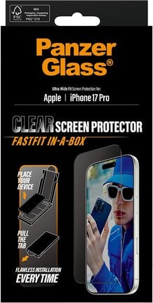Panzerglass - Iphone 17 Pro - Clear Fastfit Skærmbeskyttelse