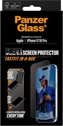 Panzerglass - Iphone 1716 Pro - Clear Screen Protector - Fastfit