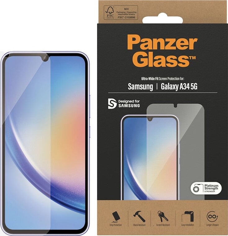Panzerglass - Samsung Galaxy A34 5G - Skærmbeskyttelse