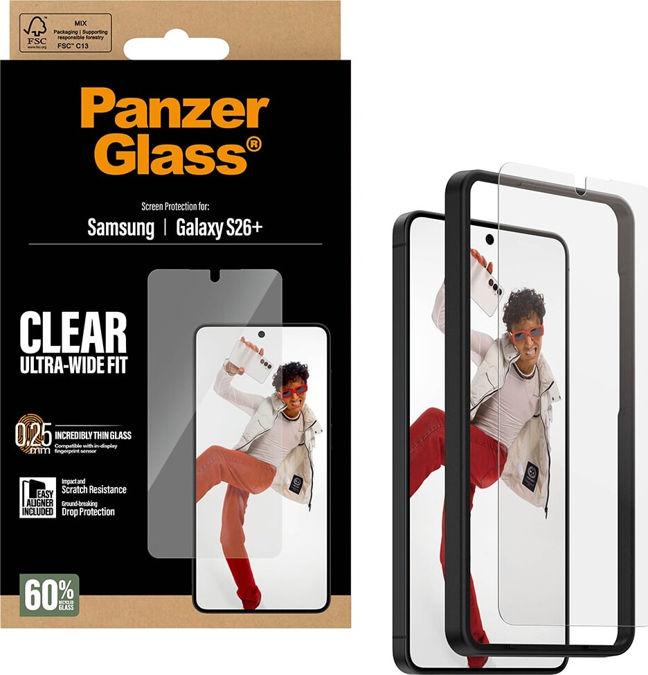 Panzerglass - Skærmbeskyttelse Samsung Galaxy S26 - Ultra-Wide Fit M