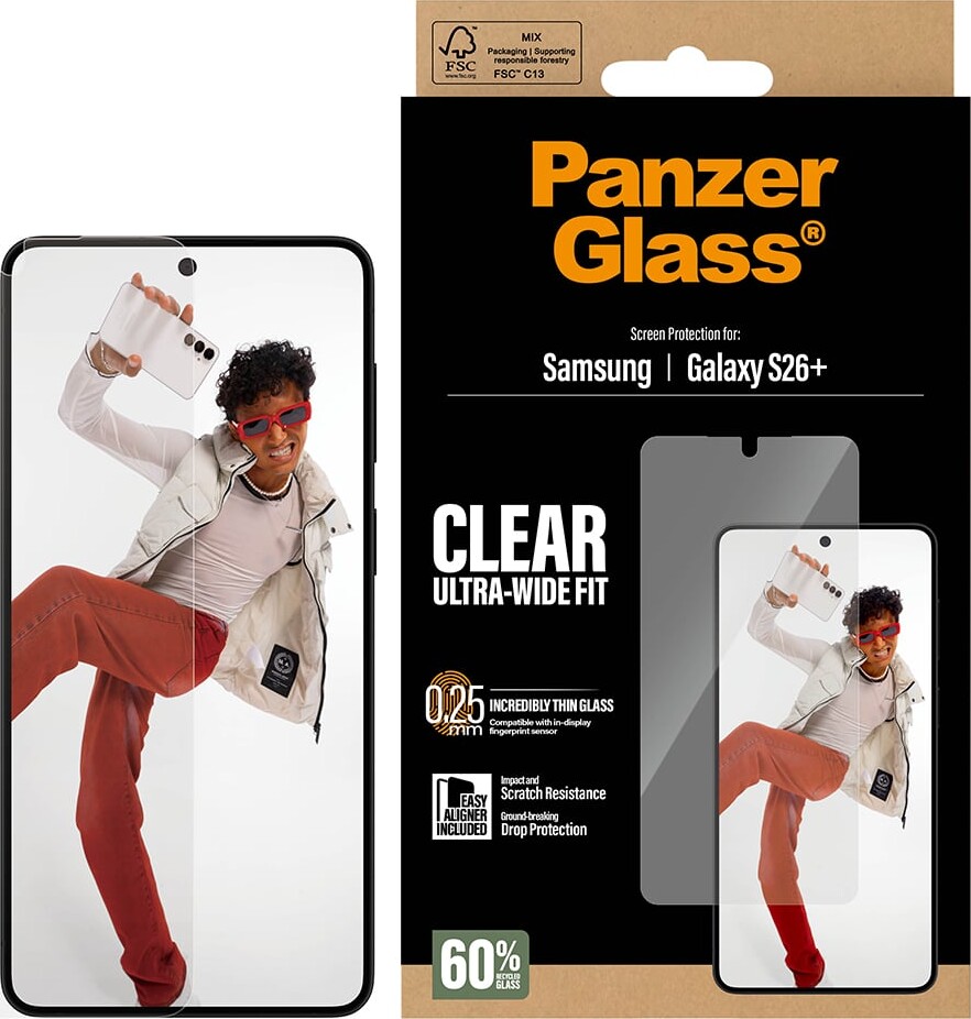 Panzerglass - Skærmbeskyttelse Samsung Galaxy S26 - Ultra-Wide Fit M