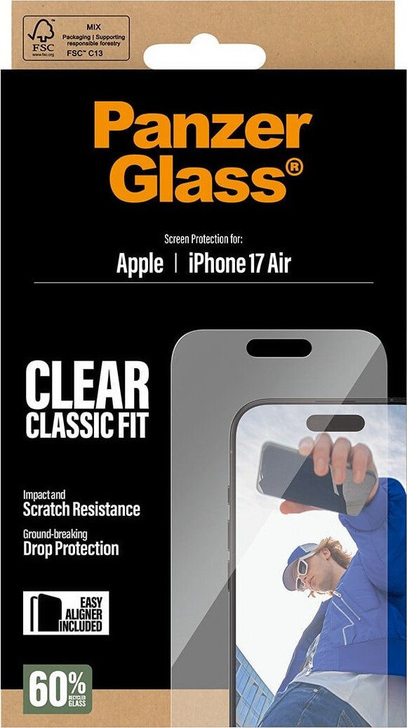 Panzerglass - Iphone Air - Clear Classic Fit Skærmbeskyttelse