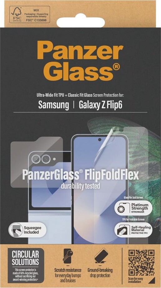 Panzerglass - Samsung Galaxy Z Flip6 - Skærmbeskyttelse - Glass Film