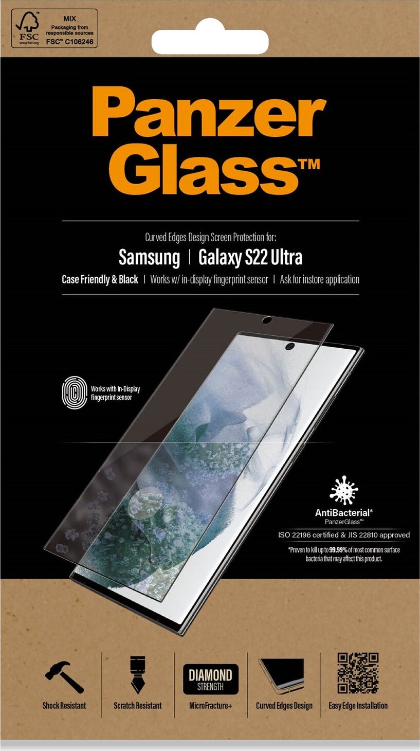 Panzerglass - Samsung Galaxy S22 Ultra - Skærmbeskyttelse