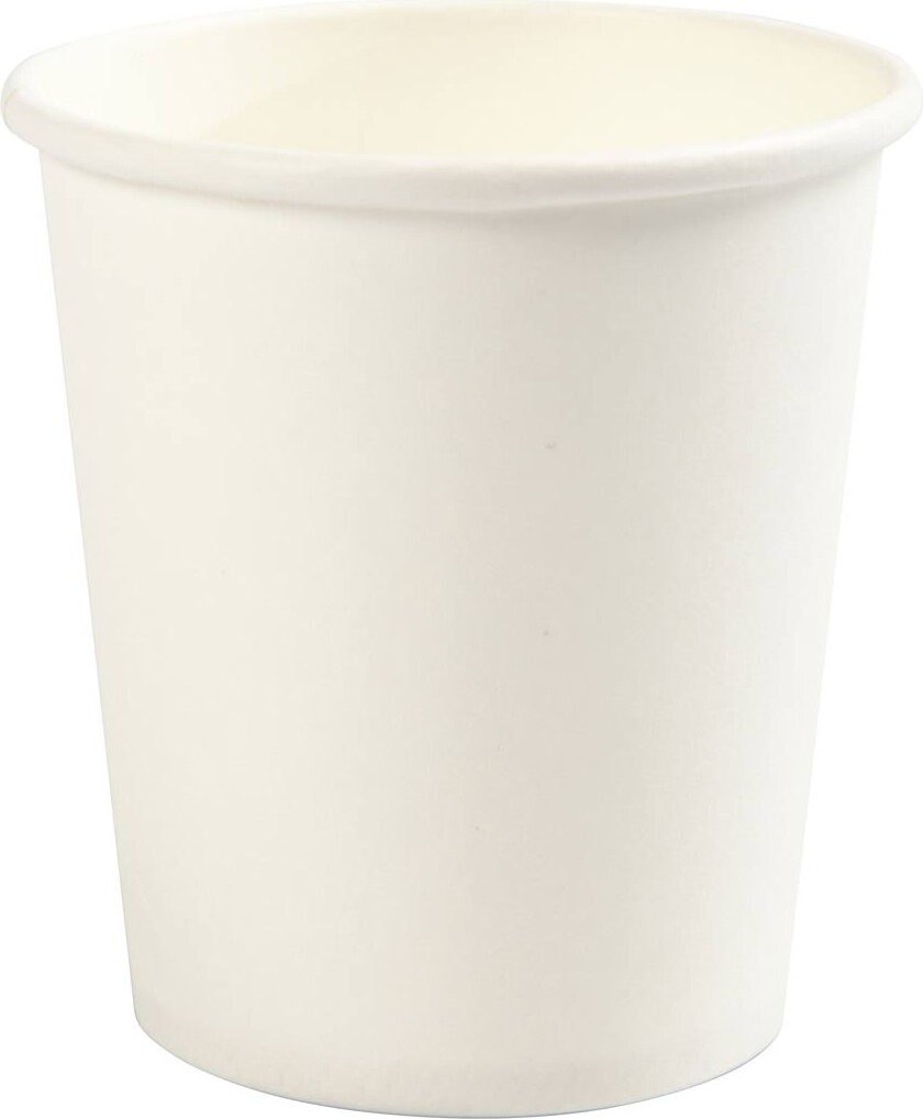 Papbæger - H 7 8 Cm - Ø 7 2 Cm - 205 Ml - Hvid - 50 Stk