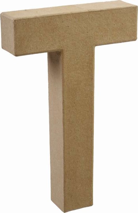 Bogstav Til Pynt - Pap - T - Stort Bogstav - 20X11 5 Cm