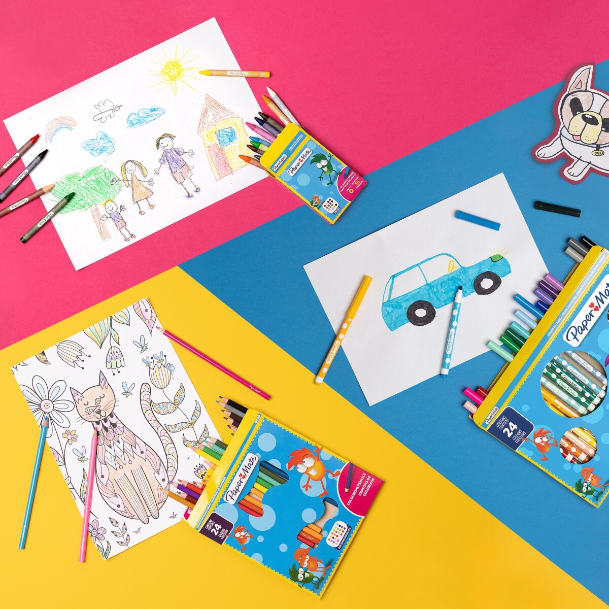 Paper Mate - Børnetusser Med Filtspids 12 Styk