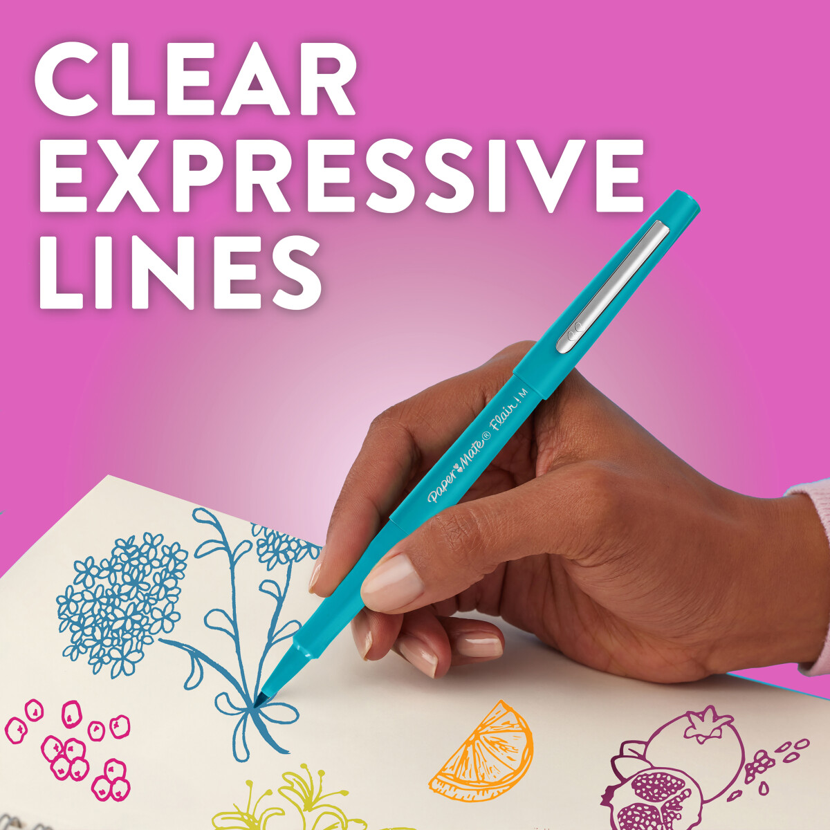 Paper Mate - Flair Filtspids Penne - Sort - 36 Stk