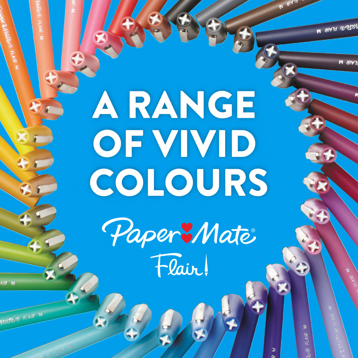 Paper Mate - Flair Penne Filtspids - Blandede Candy-Pop-Farver - 12 Styk