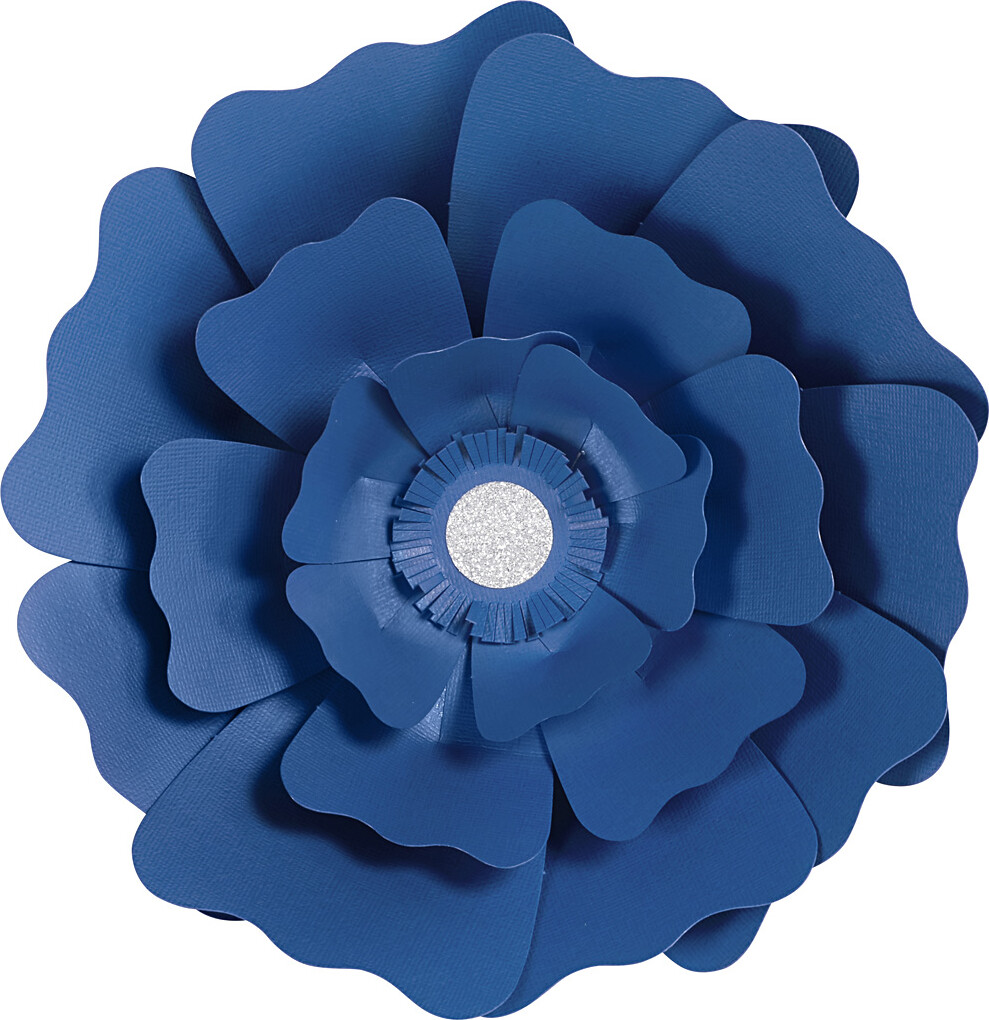 Papirblomster - Ø 15 25 Cm - 230 G - Blå - 2 Stk