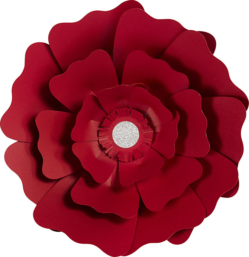 Papirblomster - Ø 15 25 Cm - 230 G - Rød - 2 Stk