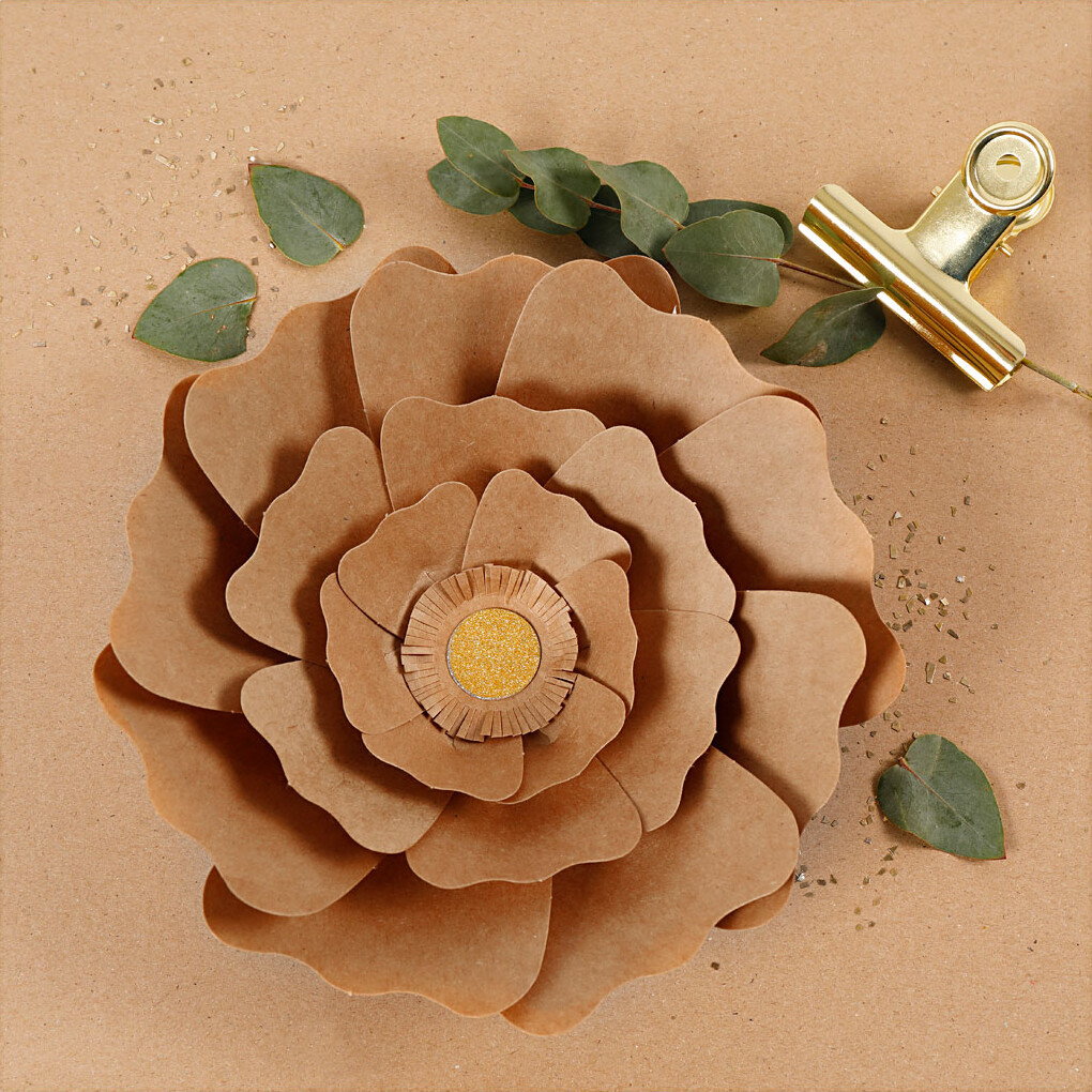 Papirblomster - Ø 15 25 Cm - Natur - 2 Stk