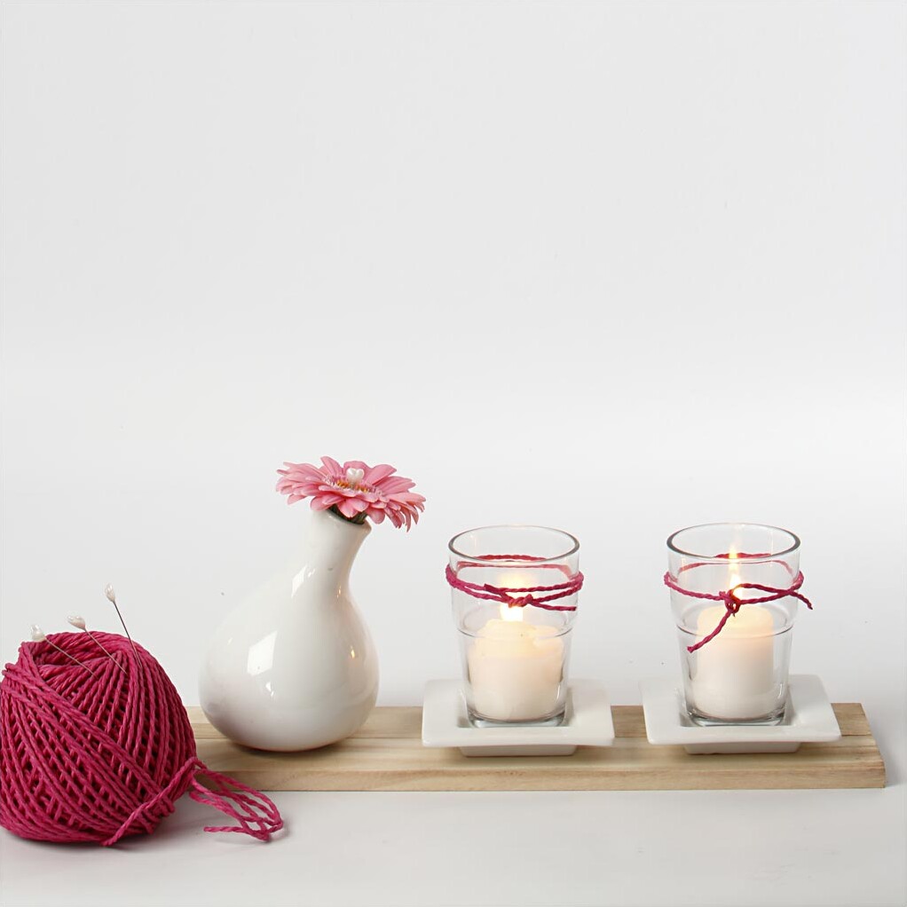 Papirgarn - Tykkelse 2 5-3 Mm - Pink - L 40 M - 150 G