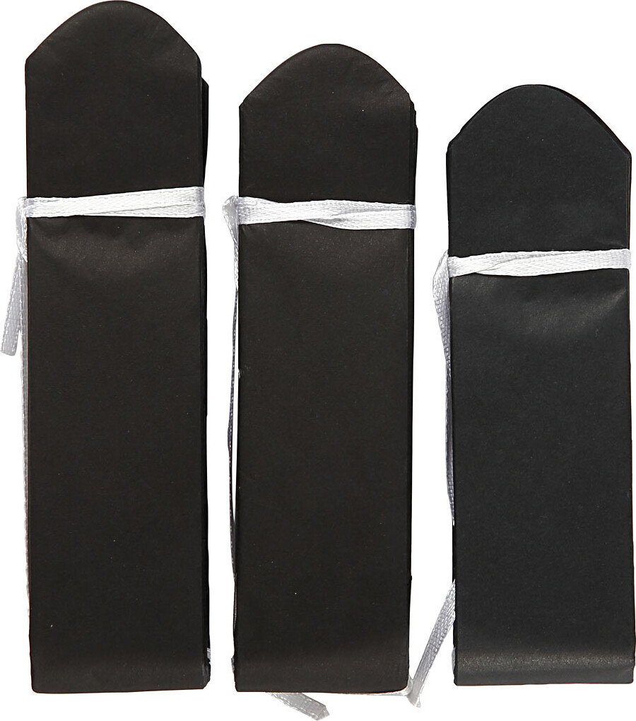 Papir Pomponer - Ø 20 24 30 Cm - 16 G - Sort - 3 Stk