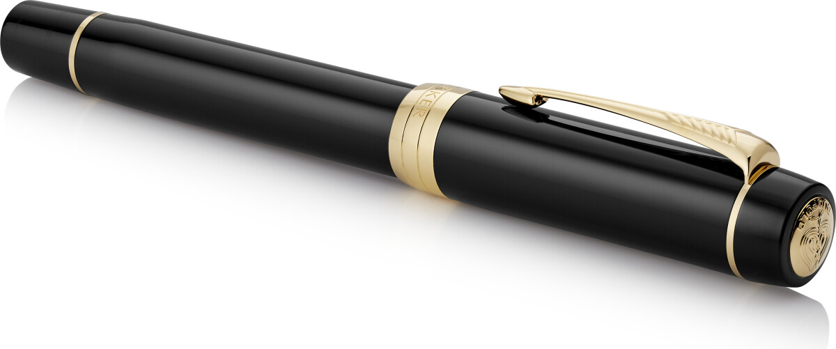 Parker - Duofold Centennial Fountain Pen - Classic Black With Gold Trim