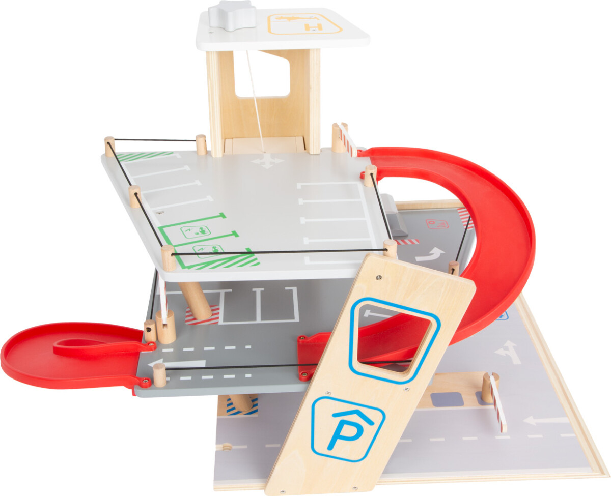 Legetøjs Parkeringshus I Træ - Inkl 2 Biler - Premium - Small Foot