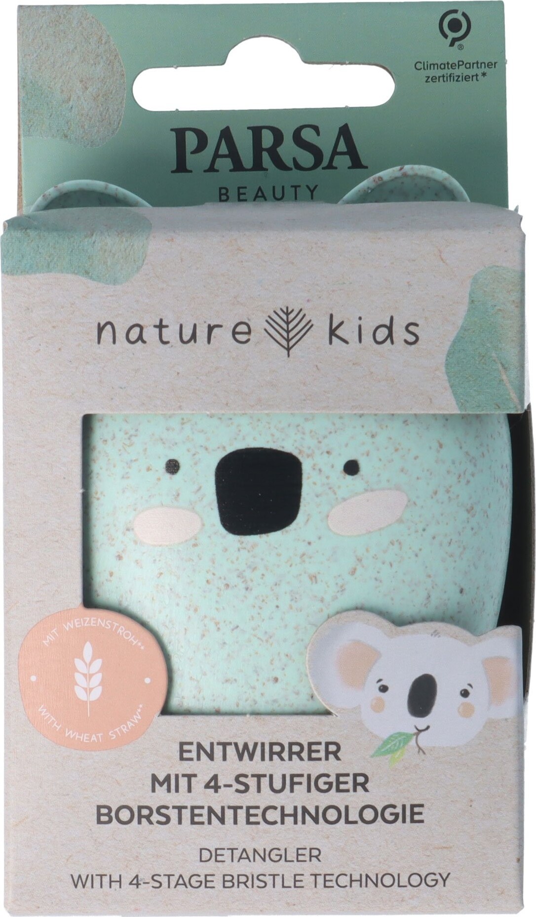 Parsa - Karlo Detangler Hårbørste - Koala Print - Compact