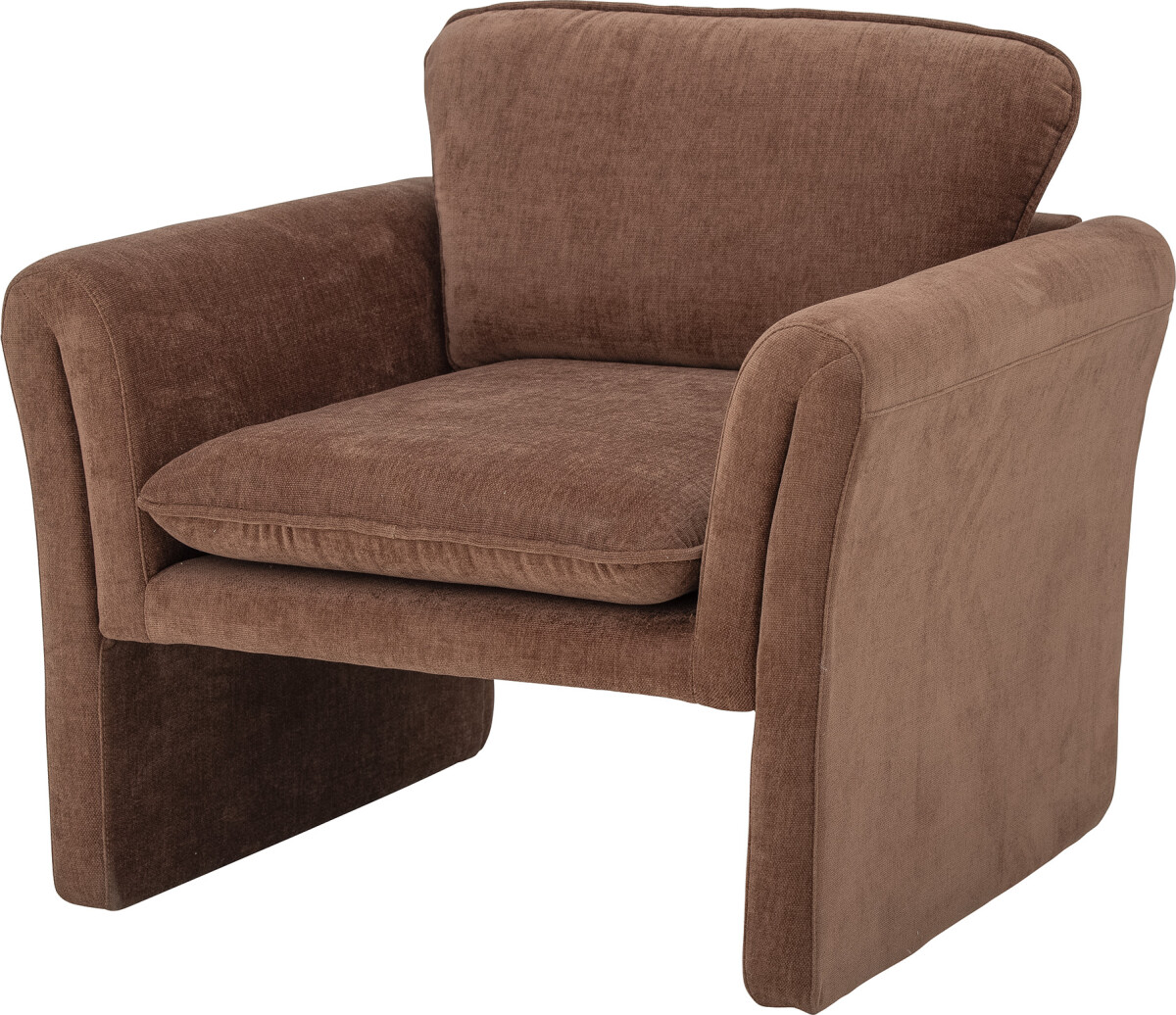 Bloomingville - Paseo Loungestol - Brun - Polyester Stof