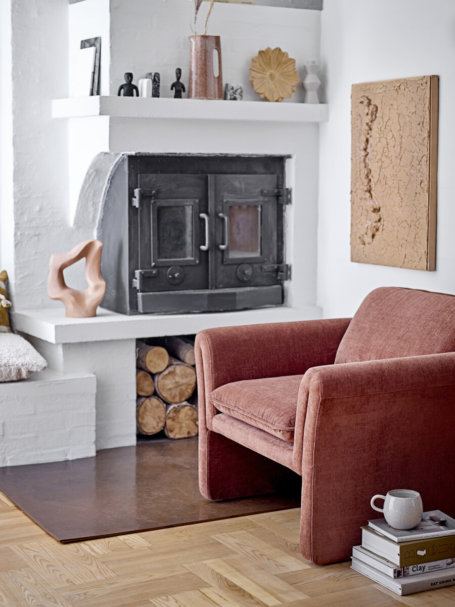 Bloomingville - Paseo Loungestol - Brun - Polyester Stof