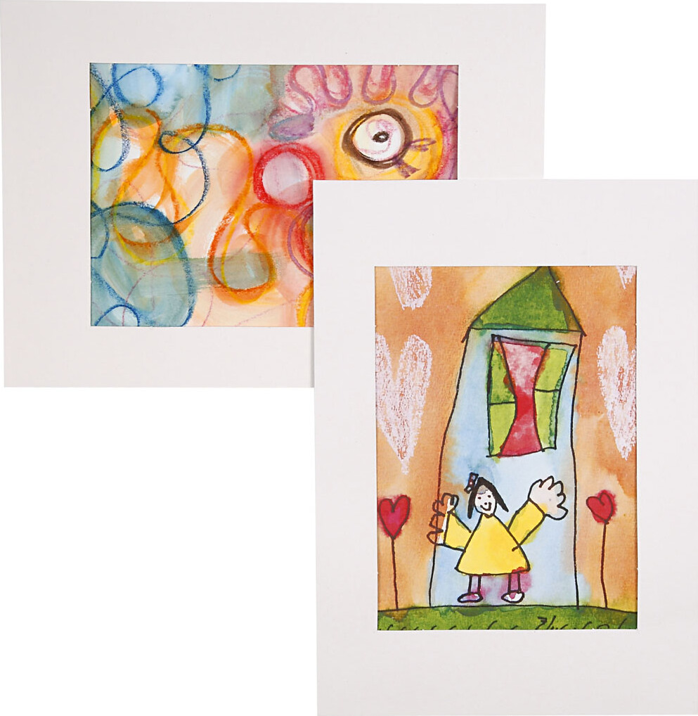 Passepartoutrammer - Str 19 8X28 Cm - 500 G - Hvid - 100 Stk