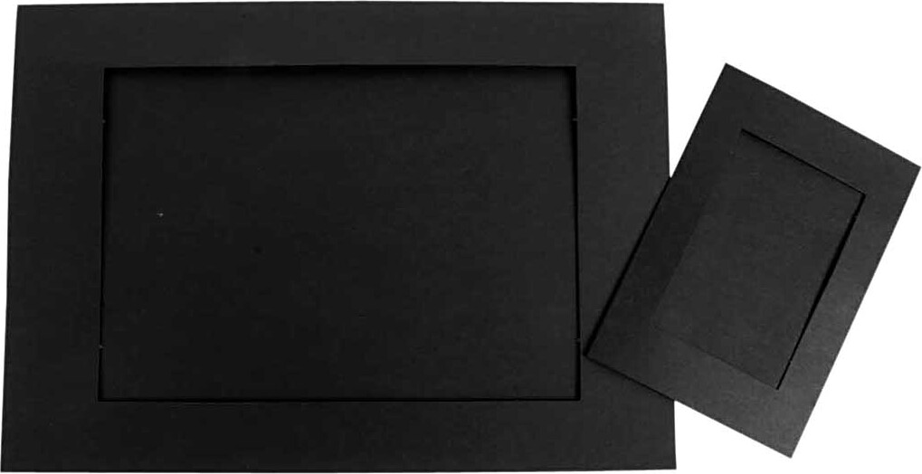 Passepartoutrammer - Str A4 A6 - 180 G - Sort - 2X60 Stk