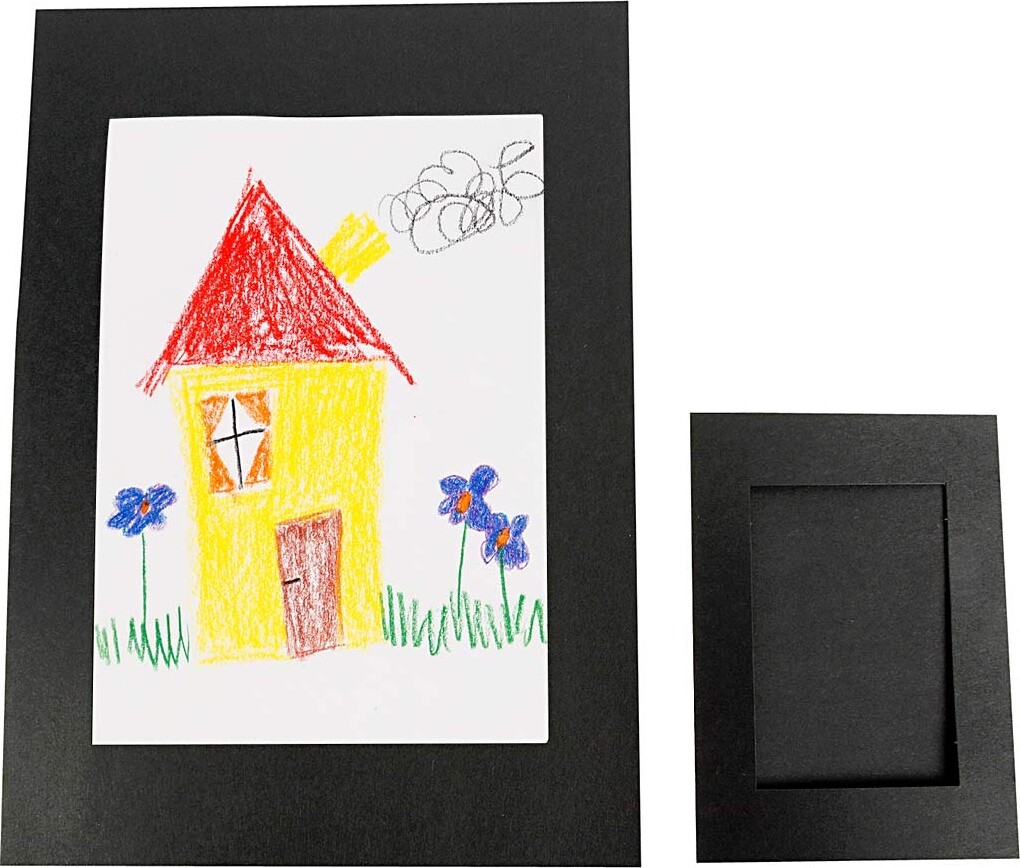 Passepartoutrammer - Str A4 A6 - 180 G - Sort - 2X60 Stk